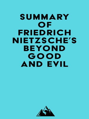 cover image of Summary of Friedrich Nietzsche's Beyond Good and Evil